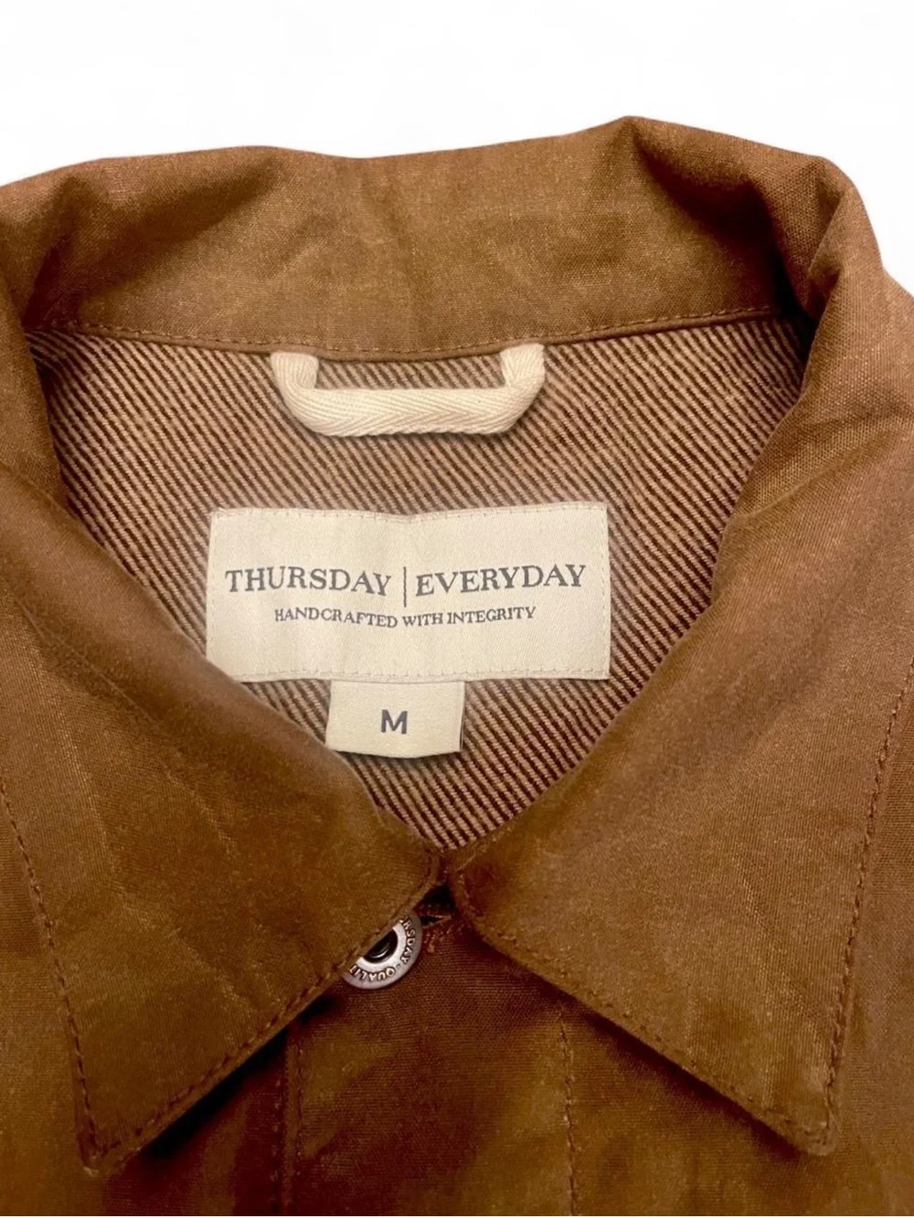 Thursday Boot Company Waxed Canvas Field Jacket Coyote Brown Medium Like New